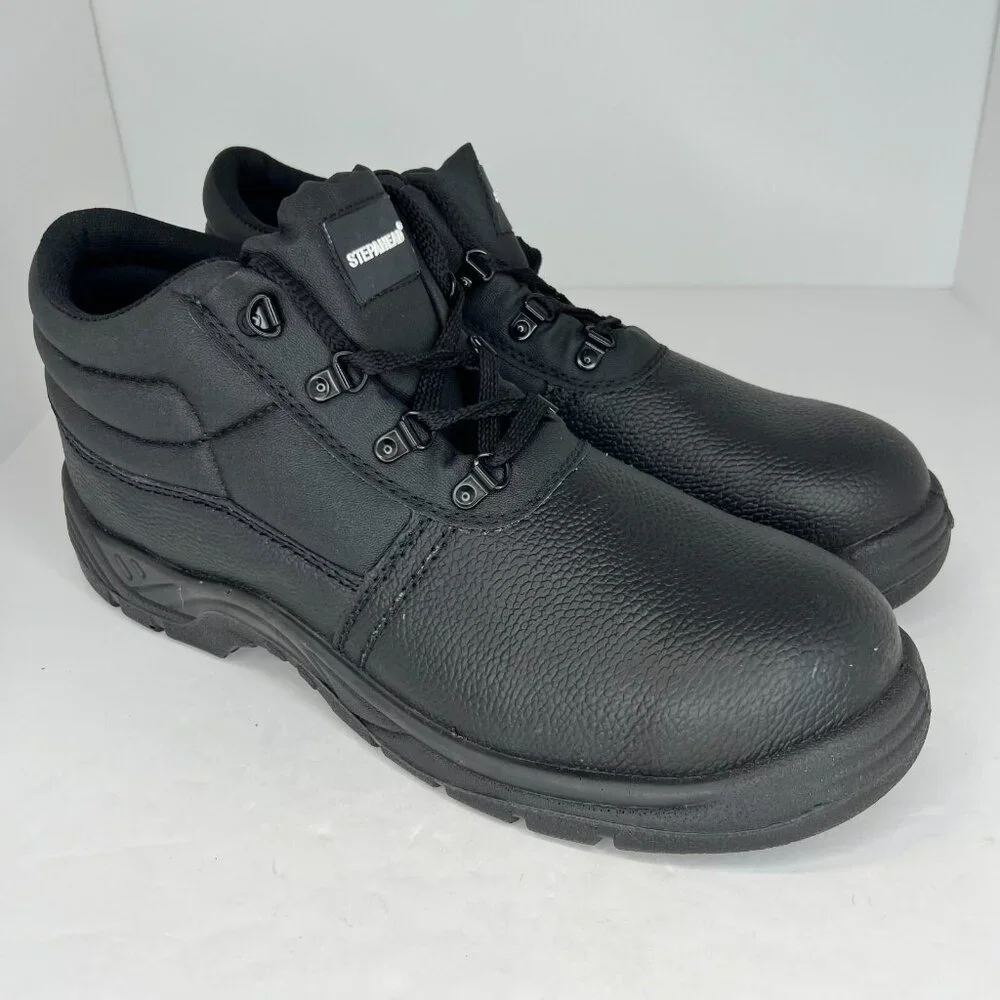 Stepahead Mens Cumbria ENFW1 Black Composite Toe Leather Size 12.5 Work Boots